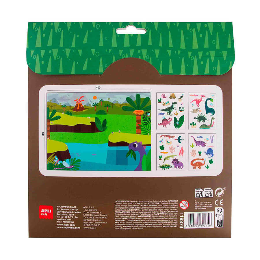 aplikids 19374 stickerspel dinosaurus